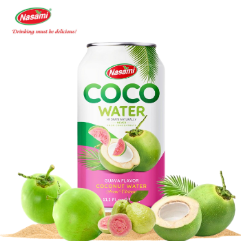 Best Seller Coconut Water Guava Flavor Nasami Brand OEM Coconut Water Manufacturers High Quality Factory Price Made In Vietnam 2