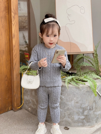 Clothes For Kids Girls Competitive Price Natural Woolen Set Casual Each One In Opp Bag From Vietnam Manufacturer 1