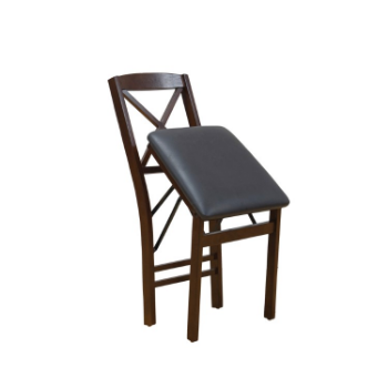 Folding Dining Chair Rubber Wood Plywood, Pvc Metal Brown Modern Kitchen/ Dining 5-Layer Cartons Made In Vietnam Manufacturer 4