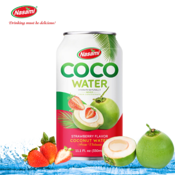 Fresh Juice Organic Coconut Water  Strawberry Flavor Good Taste Nasami Brand Rich Nutrition Coconut Water Vietnam Manufacturer 5