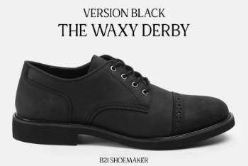 Oxford The Waxy Derby Dress Shoes High Quality Fashion Office B21 Shoe Maker Lace Up Brogue From Vietnam Manufacturer 1