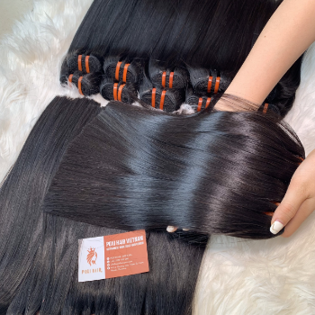 Machine Weft Long Bone Straight Natural Color Hair Extensions Bulk Sale Virgin Hair Beauty And Personal Care Made In Vietnam 6