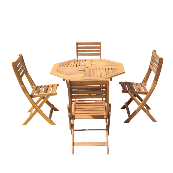 Garden Sets Outdoor Furniture Modern Wood Dining Table Set Octagonal Teak Outdoor Dining Set Factory Price Vietnam Manufacturer 1