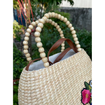 Water Hyacinth Bag Good Quality Handicraft For Holiday Decoration Classic Style Light Brown Color Vietnamese Manufacturer 4