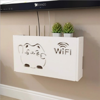 WIFI Hanging Shelf - IG345 / IG346 IGA  is compact and convenient, suitable for storing Wi - Fi receivers. The cute, adorable cat design and the word LOVE send love to guests who own this useful piece of furniture. 