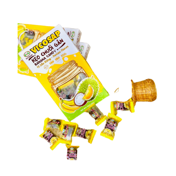 Durian Banana Candy Good Price Box 200g Chewy Soft Candy Bag Made In Vietnam Manufacturer 6