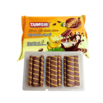 Biscuits Wafers Roll Chocolate Banana Tanoshi Brand Customized Packaging Accepted OEM/ODM Services From Vietnam Manufacturer 7