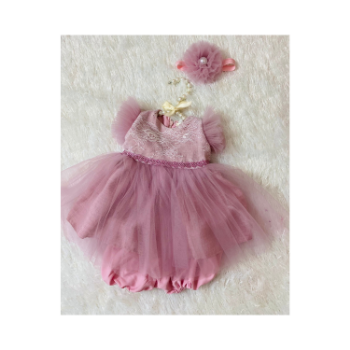 Elegant Newborn Dress Good Choice New Design Using For Baby Girl Pack In Plastic Bag Made In Vietnam Manufacturer 3