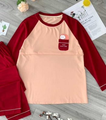 Long Sleeved Maternity & Postpartum Set Cotton B528 Anti-Shrink Minimalist Casual Wear Good Absorbency Custom Design 9