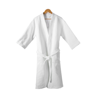 High Quality White Bathroom Coat Polyester Fiber Knitted Oem Service Pack In Box Vietnam Chumy 2