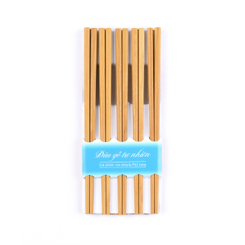 New Household Portable Wooden Chopsticks Creative Beech Wood Heat Transfer Dot Chopsticks 3