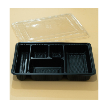 Safe And Healthy Plastic Food Packaging Plastic Boxes 1 2 3 Compartments Takeaway Lunch Containers HIPS Plastic Tray 4