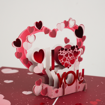 Holiday I Love You Card 3D Pop Up Unique Design Whole Unique Offset Printing Best Choice Good Price Customized From Vietnam 4