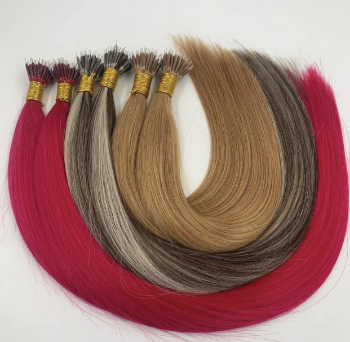 Nano Tip Human Hair Extensions Custom Service 100% Human Hair Virgin Remy Hair Machine Double Weft 5