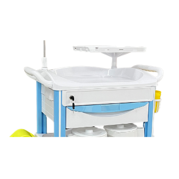 Three-Tier Single-Drawer ABS Multi-Functional Medication Cart Hospital Furniture Factory Direct Equipment Accessories 6