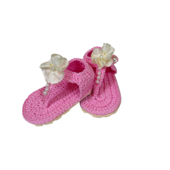 Crochet Shoes Baby Strap Flip Flops Good Quality Hot Selling For Kids Fancy Pattern Packing In Poly Bag From Vietnam Manufacturer 4