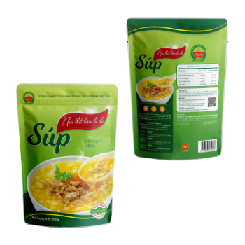 Grounded pork macaroni with squash soup Wholesale no added color ready to eat packing in bag Made in Vietnam Manufacturer 6