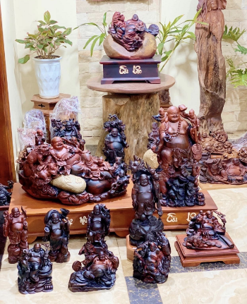 Animal wood carvings, handmade small wooden statues of different animals for hot selling 4