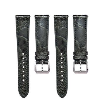 Genuine ostrich leather watch strap from Vietnam handmade leather watch strap made to order 2