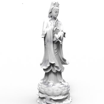 Best Price Stone Guan Yin Buddha Statue Natural Stone Religious Decoration Packed Styrofoam Box Made In Vietnam Manufacturer 3