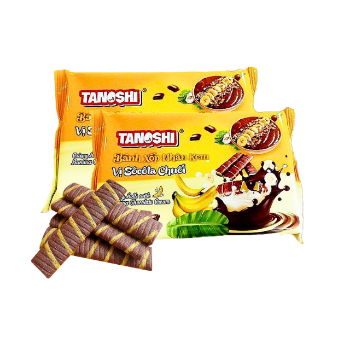 Biscuits Wafers Roll Chocolate Banana Tanoshi Brand Customized Packaging Accepted OEM/ODM Services From Vietnam Manufacturer 8