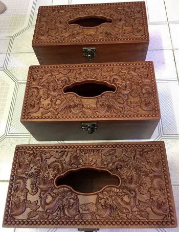 Desktop Storage Supplies Custom Natural Square Napkin Storage Box Home Square Solid Wood Box Bentwood Tissue Box 4