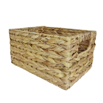 Vietnam Export Storage Container Hyacinth Flat Straps Basket Boat Shape from Vietnam Manufacturer 4