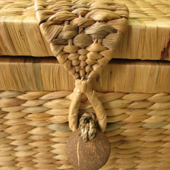 Good Quality Set Of 3 Water Hyacinth Boxes Mixed Rice Nut Flat And Karo Weaving Square Boxes Come With Unique Locks Storage 5