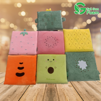 Embroidered Rubber Square Pillow Saigon Foam