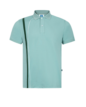 Polo Shirts For Men Polyester Spandex Regular-Fit Polo Shirt with Contrast Corded Piping Lines Down Front Men Polo Shirts 4