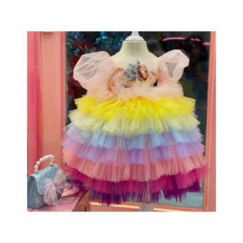 9 - Layer Luxury Princess Dresses High Quality Variety Beautiful Color using for Baby Girl Pack In Plastic Bag Made in Vietnam Manufacturer  6