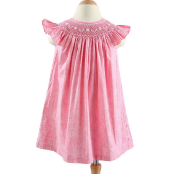 High Quality Girls Smocked Dresses ODM And OE Hot Selling Product For Baby Girl Short Sleeve Vietnam Manufacturer 6