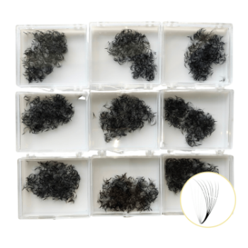 Premium Brand Wholesale Mink Silk OEM Support 3D Premade Fan Eyelash Individual Eyelashes Tray Lash Extensions Using For 6