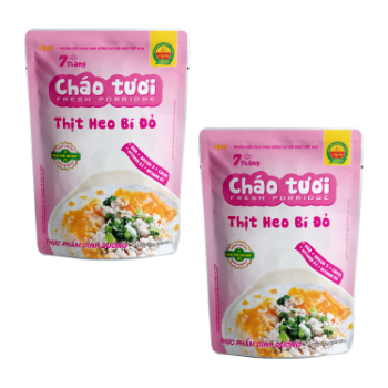 Pork & Squash Porridge Good Price Natural Color Ready To Eat ISO VIETGAP HACCP Packing In Bag Vietnam Manufacturer 2