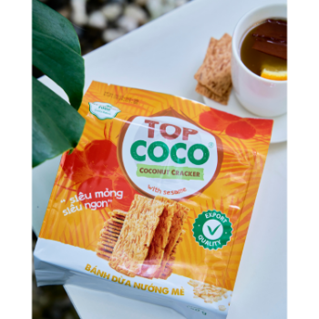 Wholesaler TOPCOCO Coconut Cracker with Sesame 150g 3