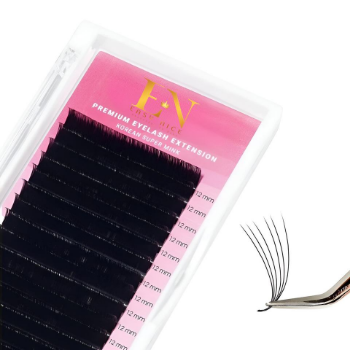 In Stock 0.15 0.05 0.07 Cashmere Soft Mega Volume Eyelash Extension velvet mink Lash Trays With Matte Dark Black Color natural 8