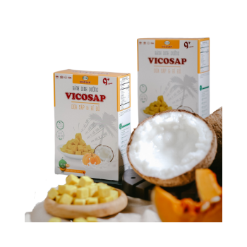 Low MOQ Fast Delivery Vicosap Macapuno Coconut & Banana Crunchies Good Price Cocoa Banana Candy Cracker Vietnam Manufacturer 2