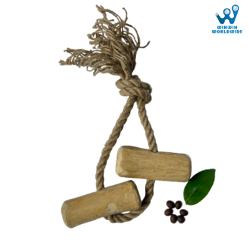 Coffee Wood Chew With Rope Long Lasting Dog Toy 4W Pet Relax And Sharpen Their Teeth Best Choice Durable Vaccum From Vietnam 2