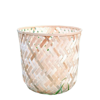 VNGT001 Planter Pot Wholesale Woven Bamboo Planter Pot Handicraft Rattan Basket Standing Sustainable Household Indoor Vietnam Manufacturer 6