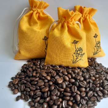 Best Product Natural Aroma Beads Scented Sachet Bag Customized Natural Linen Fabric Sack With Coffee beans 2024 Vietnam 5