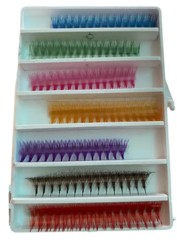 Wholesale Mix Fans Color Eyelashes Hot Selling Eyelash Extension New Style Cheap Product Custom Boxes Vietnam Manufacture 2