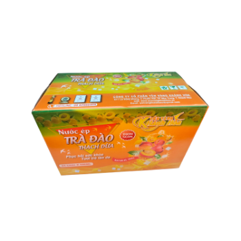 Hot Item Coconut Jelly Peach Tea Juice Flavored Beverage Iso Packed In Box Vietnam Factory 2