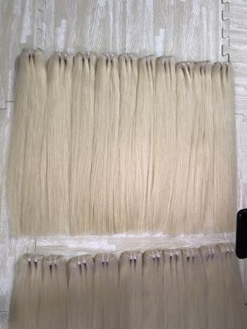 Hand Tied Wefts Hair Extensions Trading In Bulk 100% Human Hair Unprocessed Virgin Hair Genius Weft Machine Double Weft 3