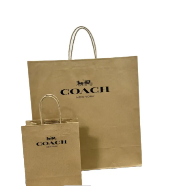 Best-selling custom printed brand logo design promotion luxury clothing retail gift shopping brown white kraft paper bags 7