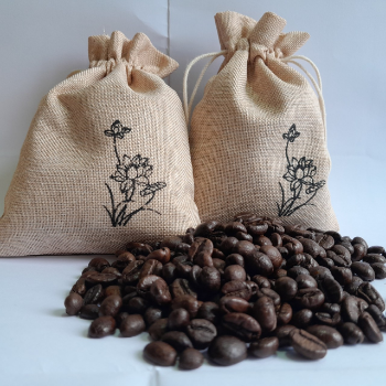 New Items Natural Aroma Beads Scented Sachet Bag Customized Natural Linen Fabric Sack With Coffee beans 2024 Vietnam 7