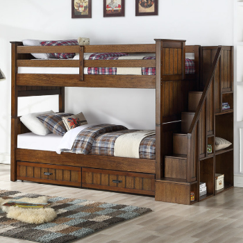 Wooden Materials For Bunk Bed Adult Twin Over Full Bed Wooden Hardwood For 2-3 People Kids Bedroom Set From Vietnam Manufacturer 5