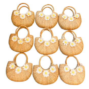 Water Hyacinth Bag Good Price Wooden Handicraft For Gift Classic Style Light Brown Color Made In Vietnam Manufacturer 3