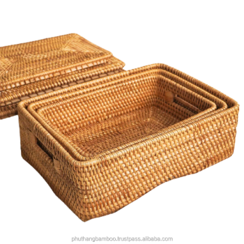 OEM ODM Service Top Brand Selling Wholesaler Best Manufacturer Handicraft Bamboo Rattan Long Tray With Handle Bulk 5