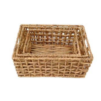 Hot Handmade Storage Knitting Hyacinth Basket with Cover Room Space Home Floor Decoration from Vietnam Manufacturer 5