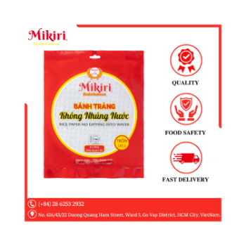 Vietnam Round Rice Paper 60 Sheets Product Tasteless No cooking Use directly to eat with food, salad rolls, skin rolls, fruit